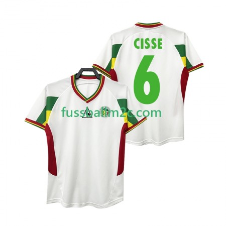 Fußballtrikots Senegal CISSE 6 Retro Heim Trikotsatz 2002